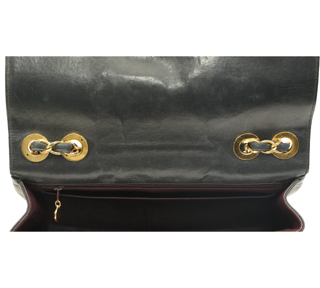 Black Medium Classic Double Flap Bag