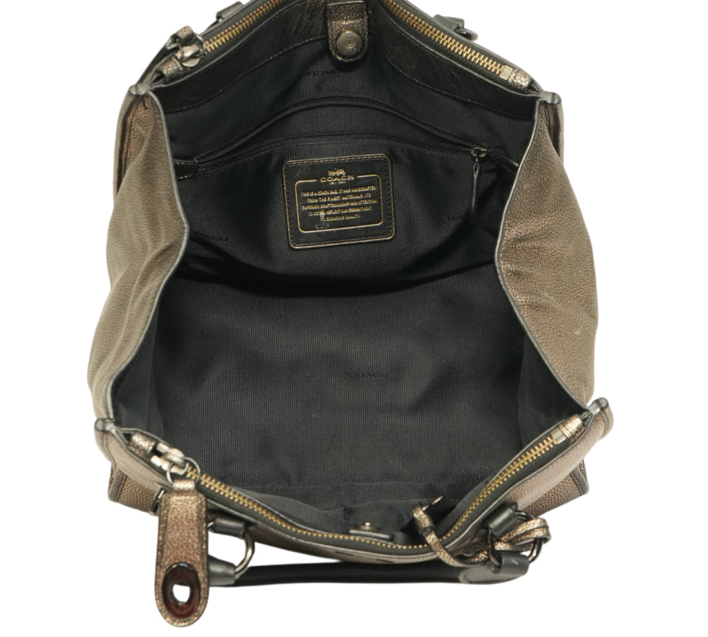 Crosby Metallic Leather Carryall Bag