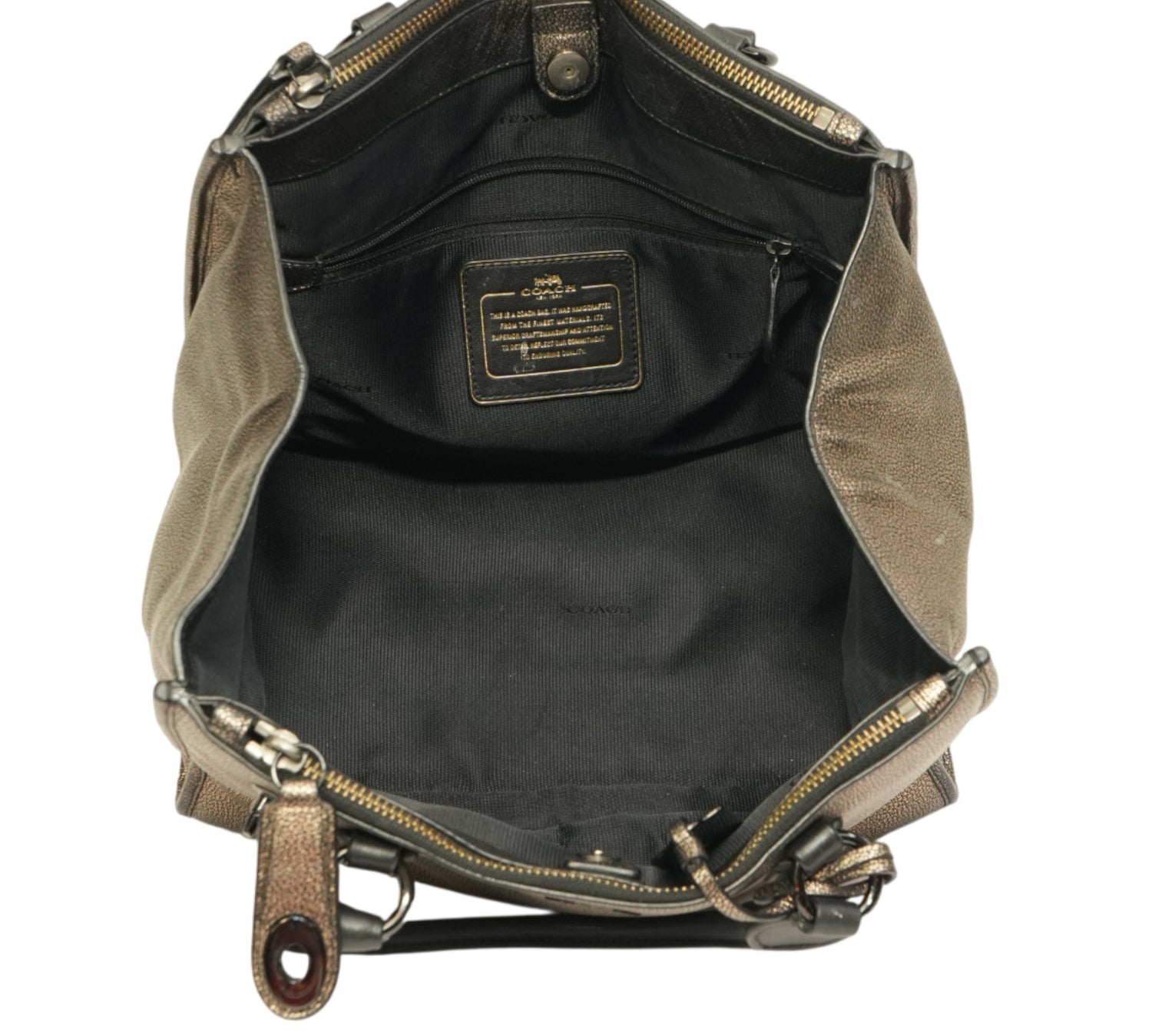 Coach Crosby Metallic Leather Carryall Bag