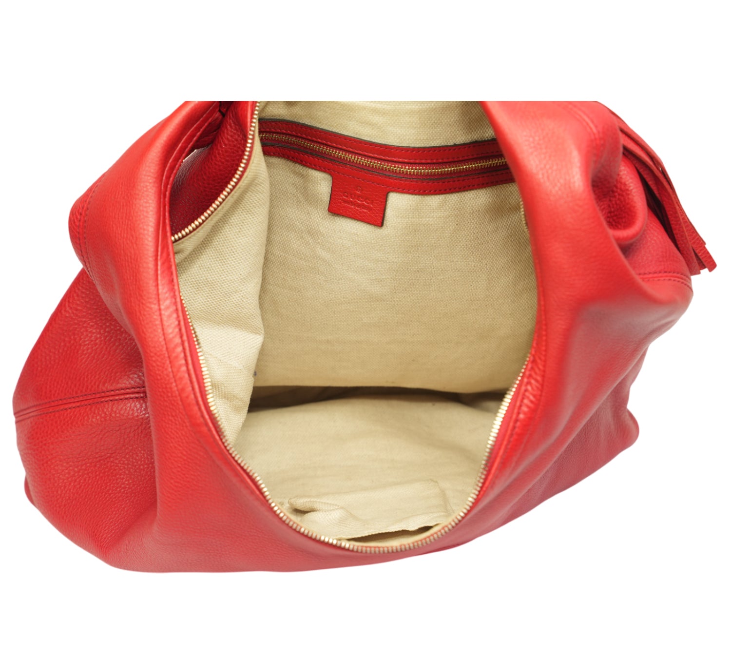 Red Soho Leather Large Hobo Bag