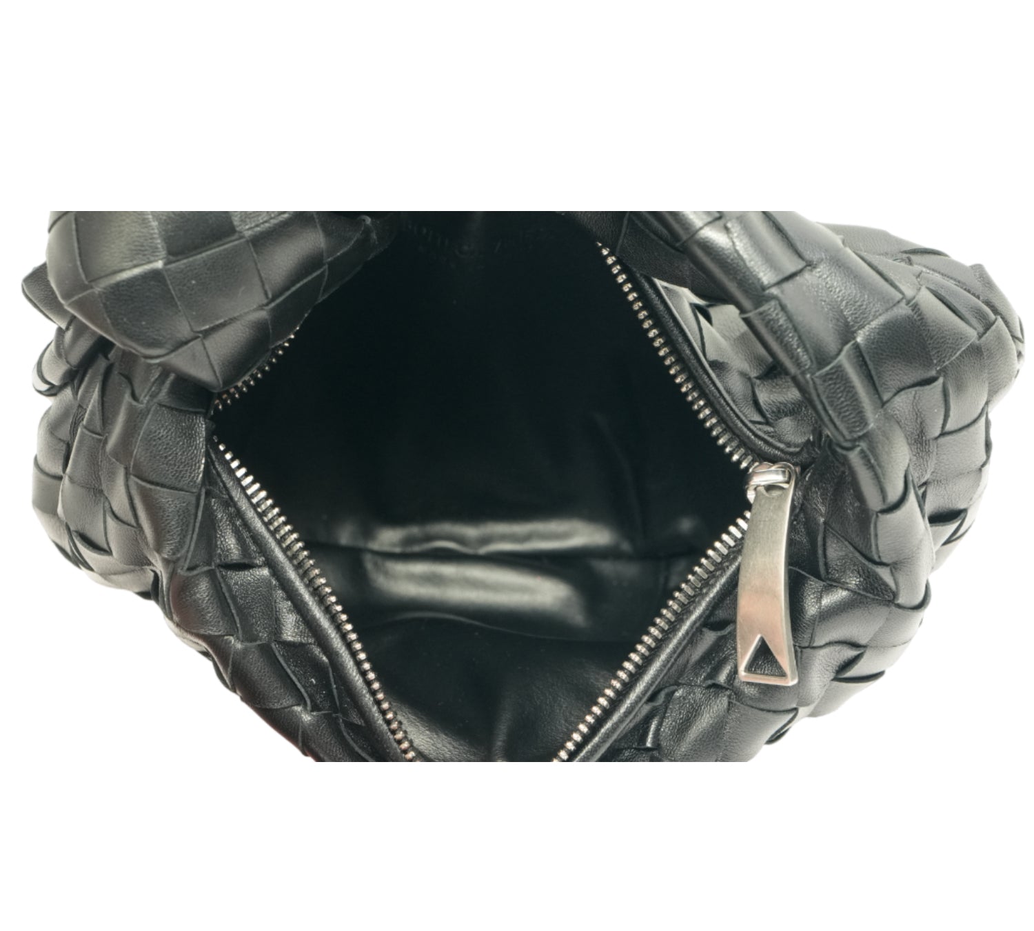 Black Intrecciato Leather Mini Jodie Bag
