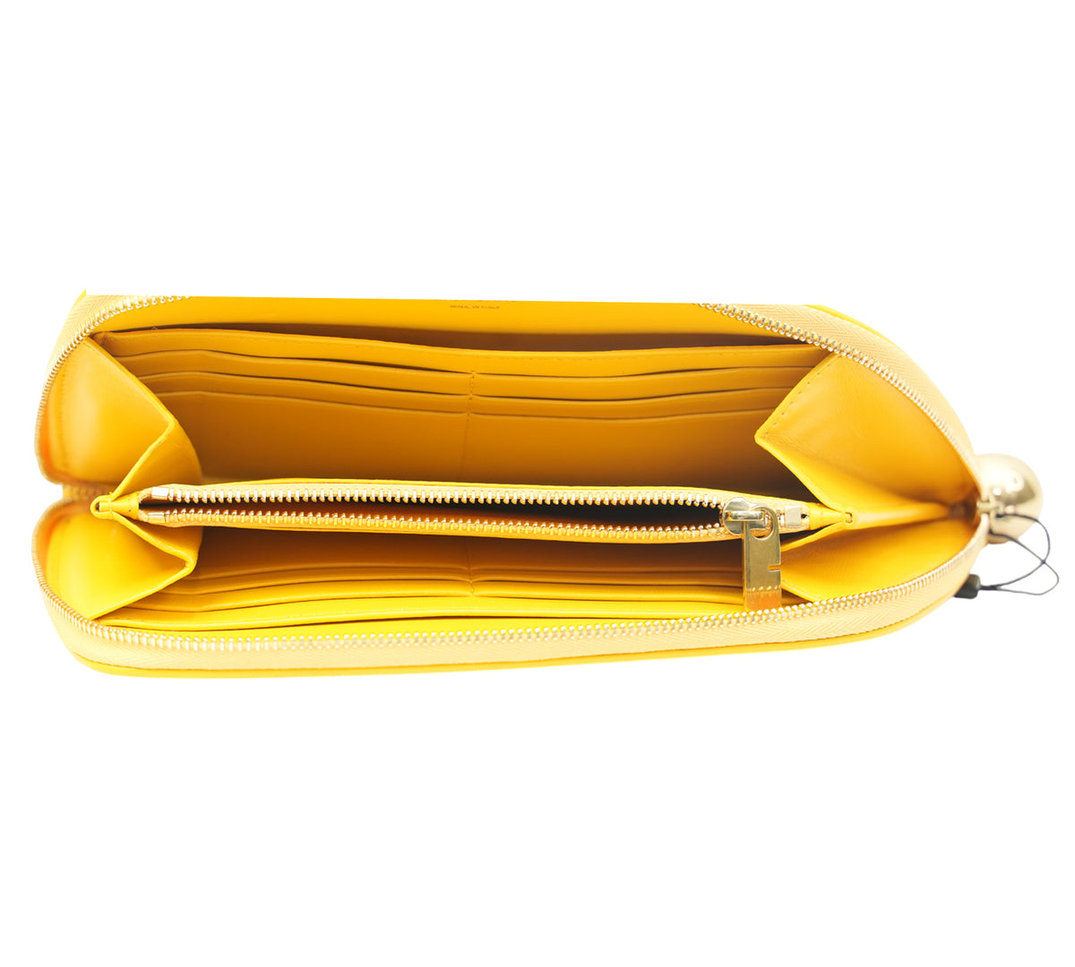 Burberry  Mimosa Yellow Zip-Around Leather Shield Wallet