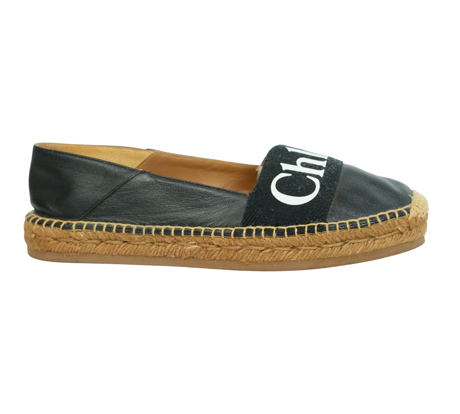 Black Woody Flat Espadrille Size - 39 Eur