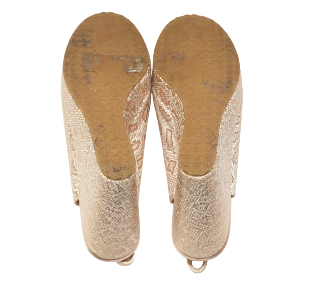 Nova Glitter Platform Slingback Sandals Size 35 - Eur