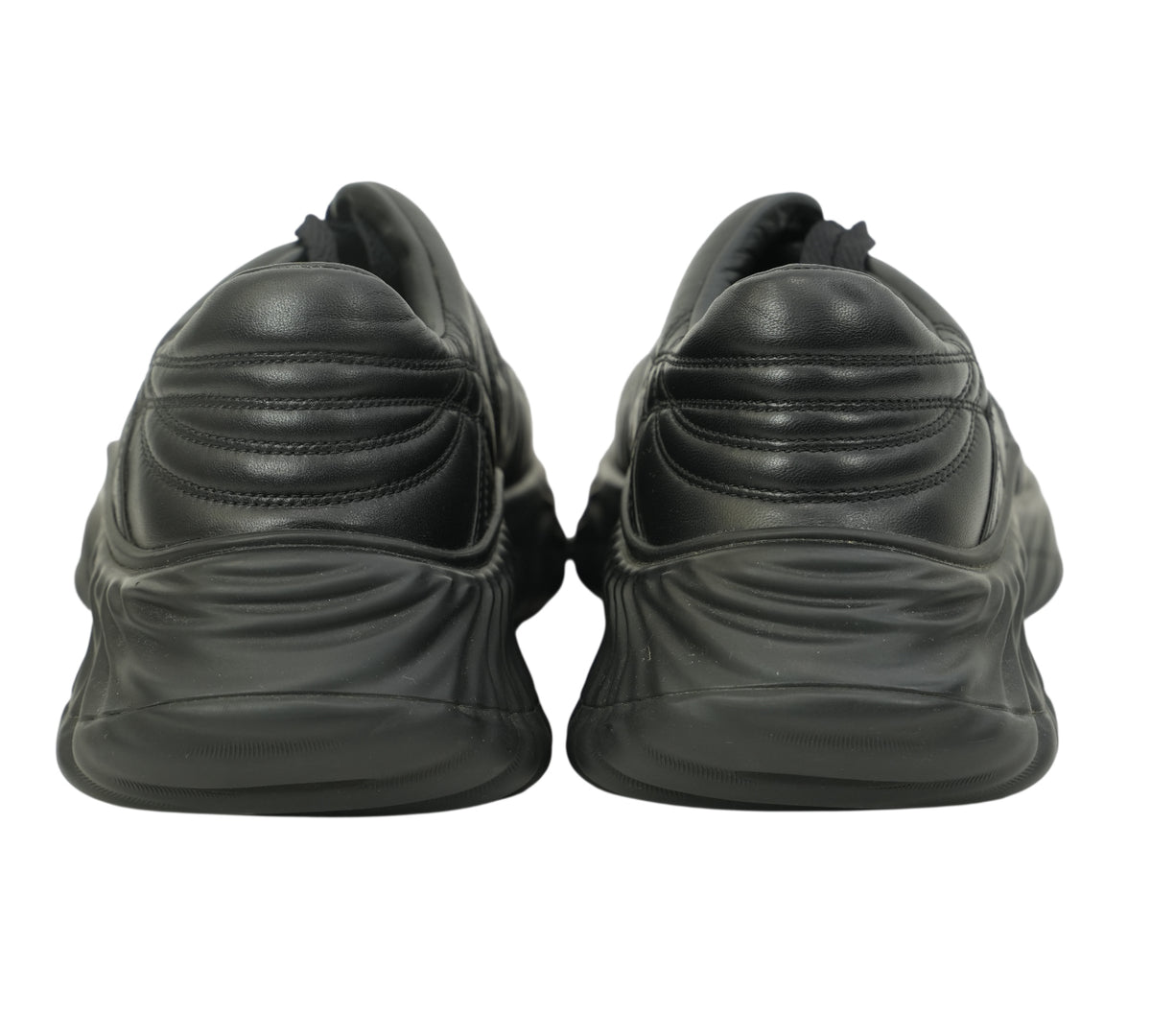Gucci   Black Interlocking G Low-Top Ripple Sneakers Size - 8