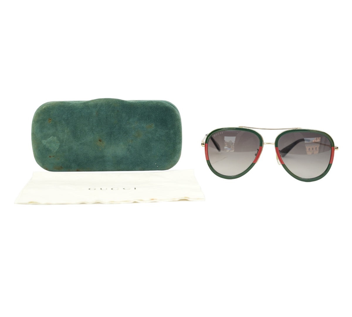 Gucci   Web Aviator Sunglasses