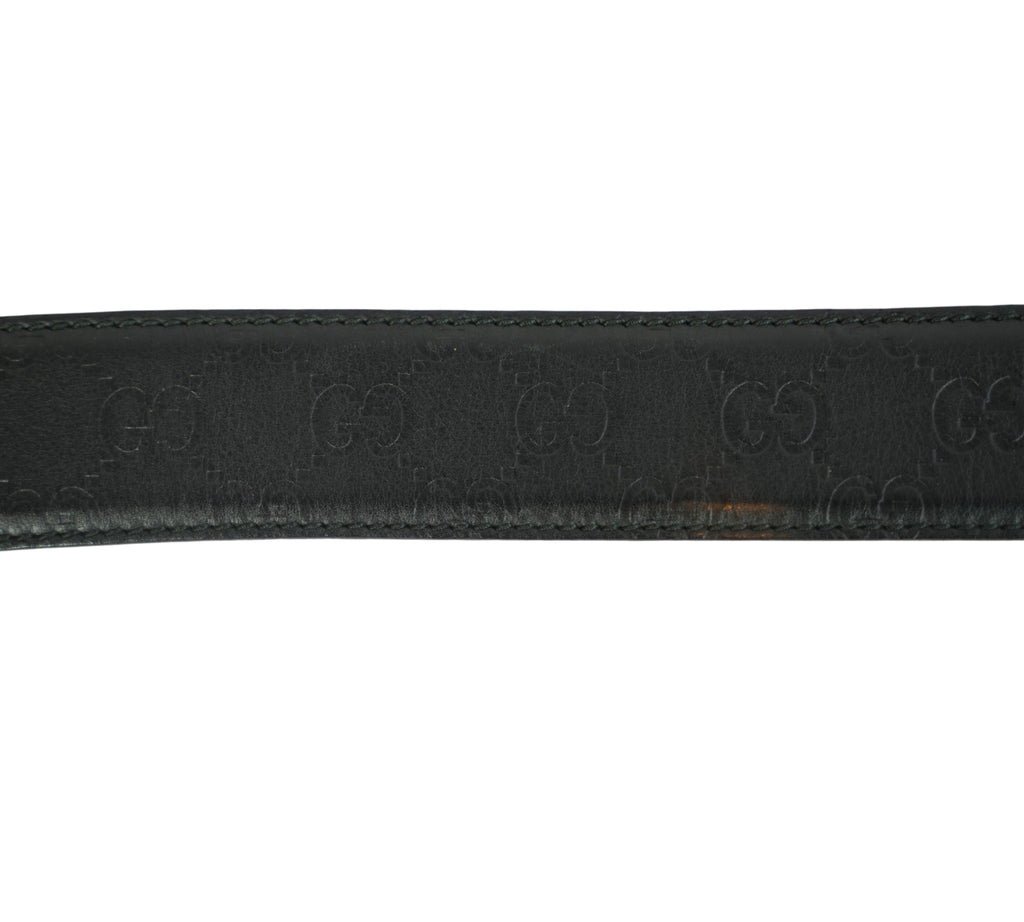Black Guccissima Interlocking G Belt Size - 105 Cm