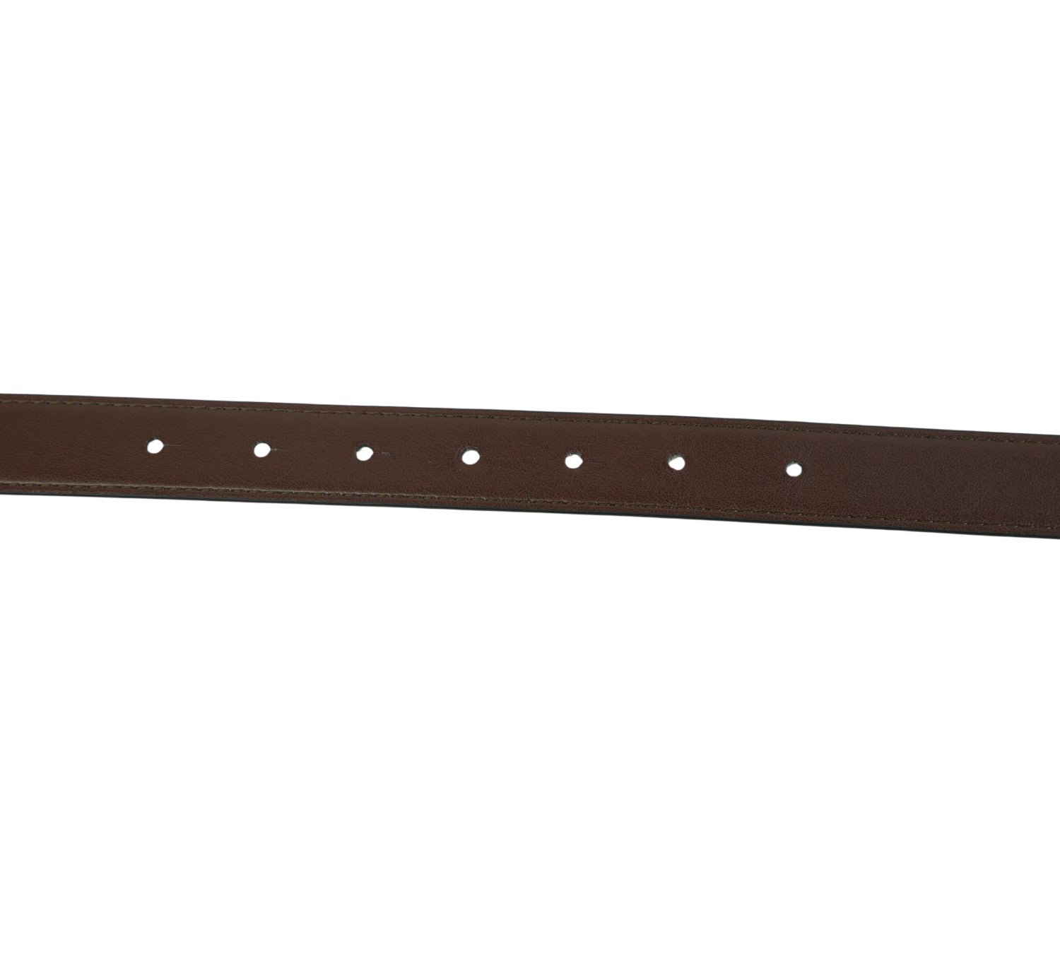 White K/Block Leather Belt Size - 85 Cm