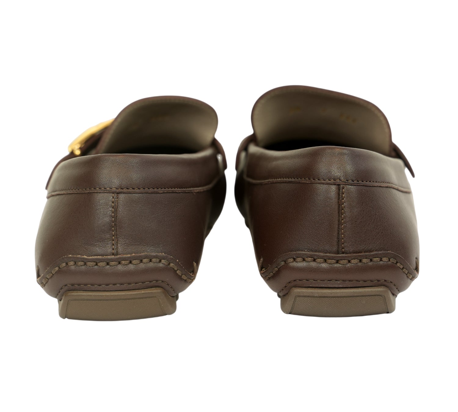 Brown Nevada Leather Driver Loafers Size - 7 US