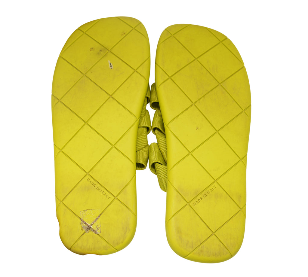 Kiwi Intrecciato Elastic Plat Slides Size 41 - Eur