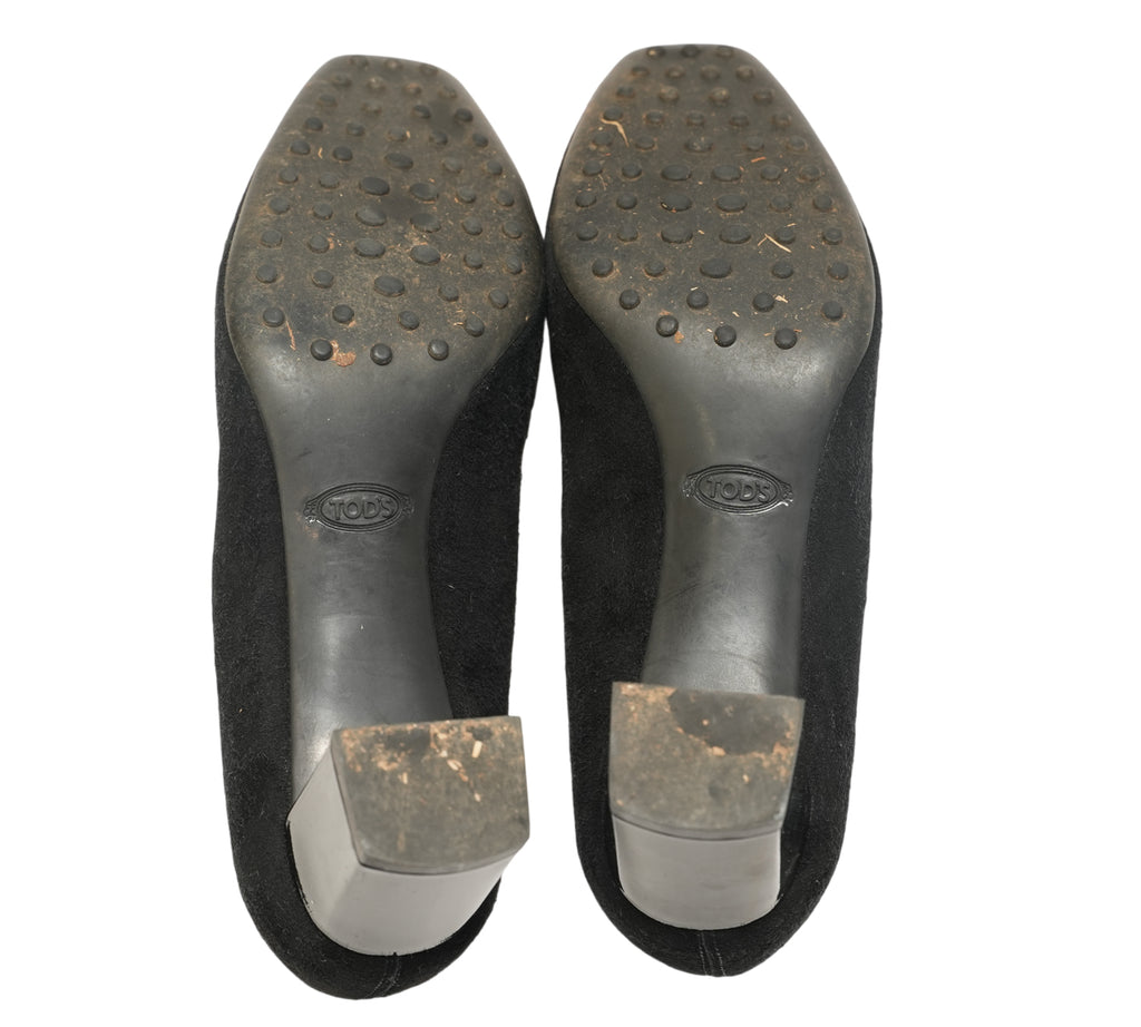 Black Suede Loafer Pumps Size 35 - Eur