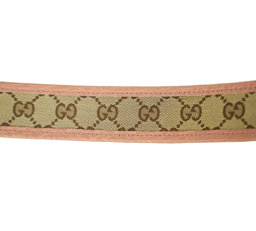 GG Canvas Lovely Heart Buckle Belt Size - 80 Cm