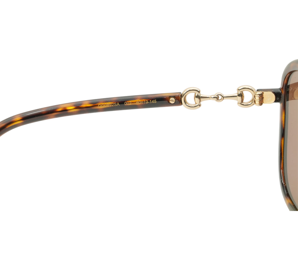 Horsebit Square-Frame Sunglasses