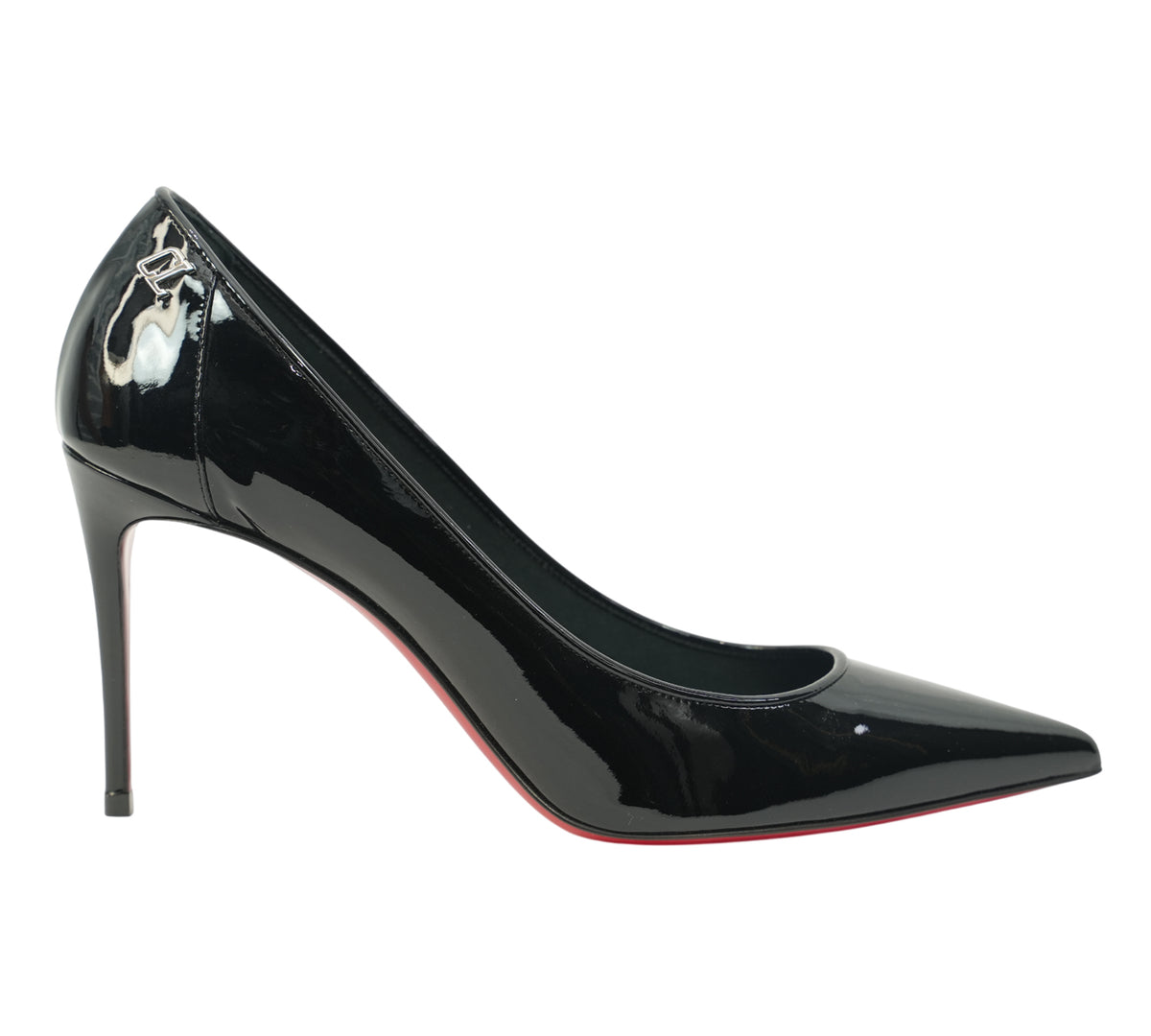 Christian Louboutin Black Patent Miss Z Pointed-Toe Pumps Size 38 - Eur