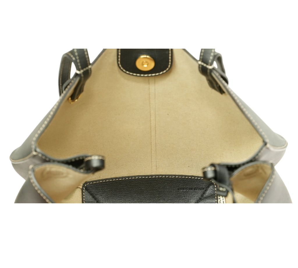 Cyme Small Edition Textured Black Ecru Bag