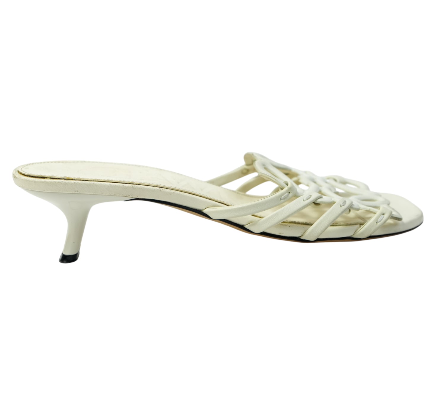 Loewe Petal Anagram Leather Slide Sandals Size 37 - Eur