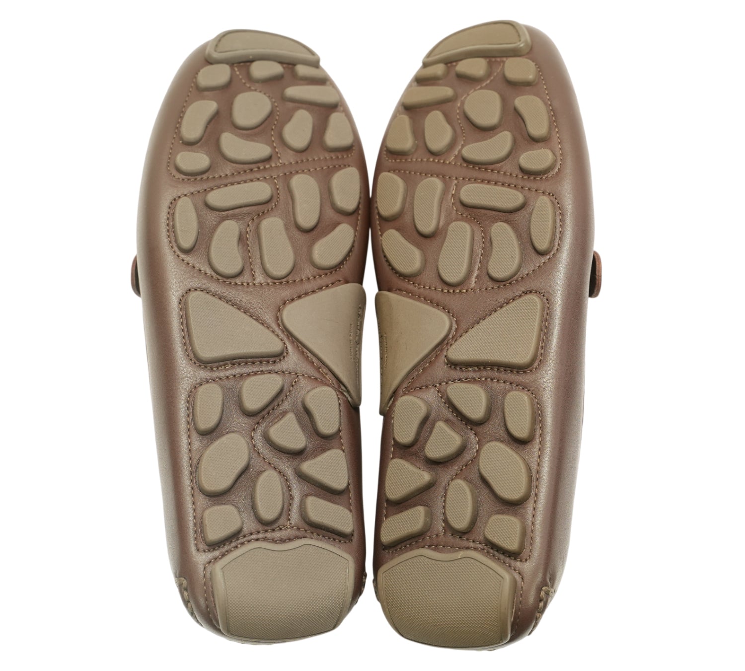 Brown Nevada Leather Driver Loafers Size - 7 US