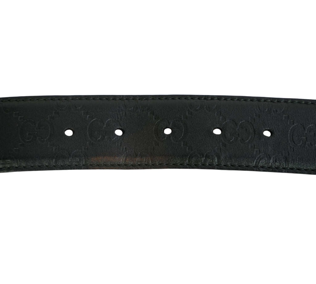 Black Guccissima Interlocking G Belt Size - 105 Cm
