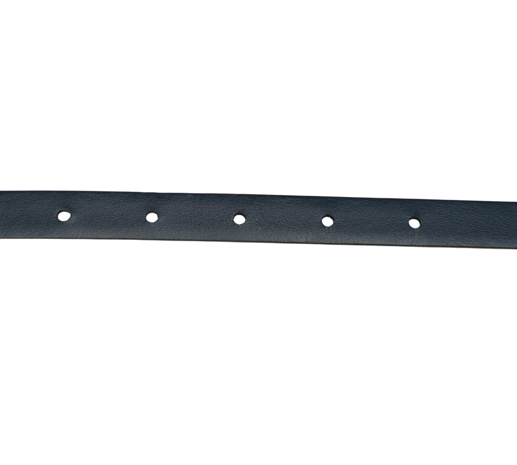 Navy Blue Reversible & Adjustable Gancini Belt Size - 85 Cm