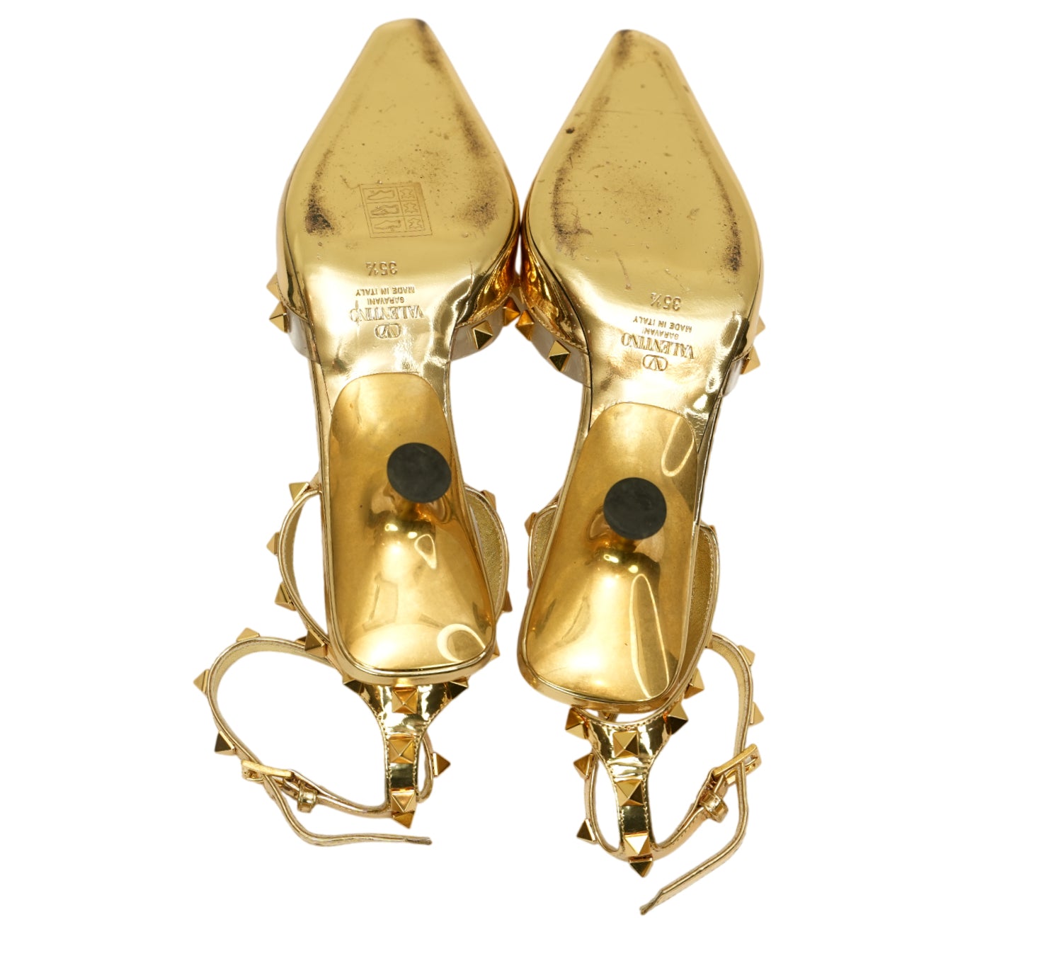 Garavani Rockstud Mirrored-Leather Pumps Size 35.5 - Eur