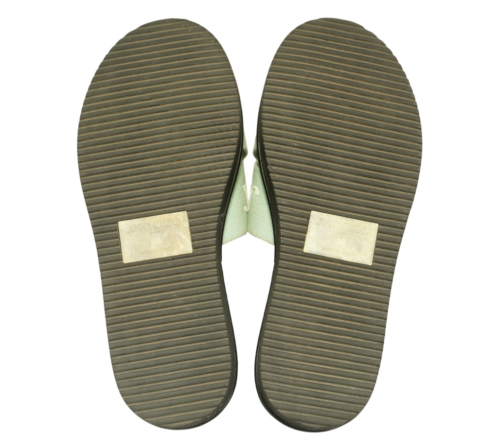 Mint Green Joy Flat Sandal Flatform Slide Size 36.5 - EUR