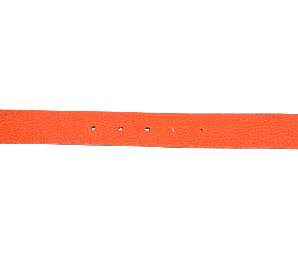 Black & Red Gancini Reversible Belt Size - 76 Cm