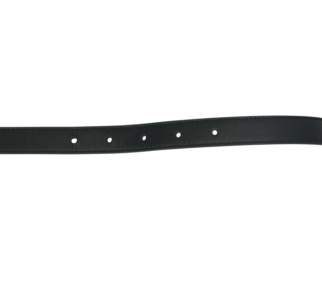 GG Marmont Black Leather Belt Size - 80 Cm
