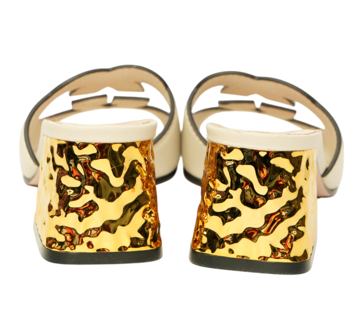 Gucci   Sierra Interlocking G Cut-Out Slide Sandal Size 34.5 - Eur