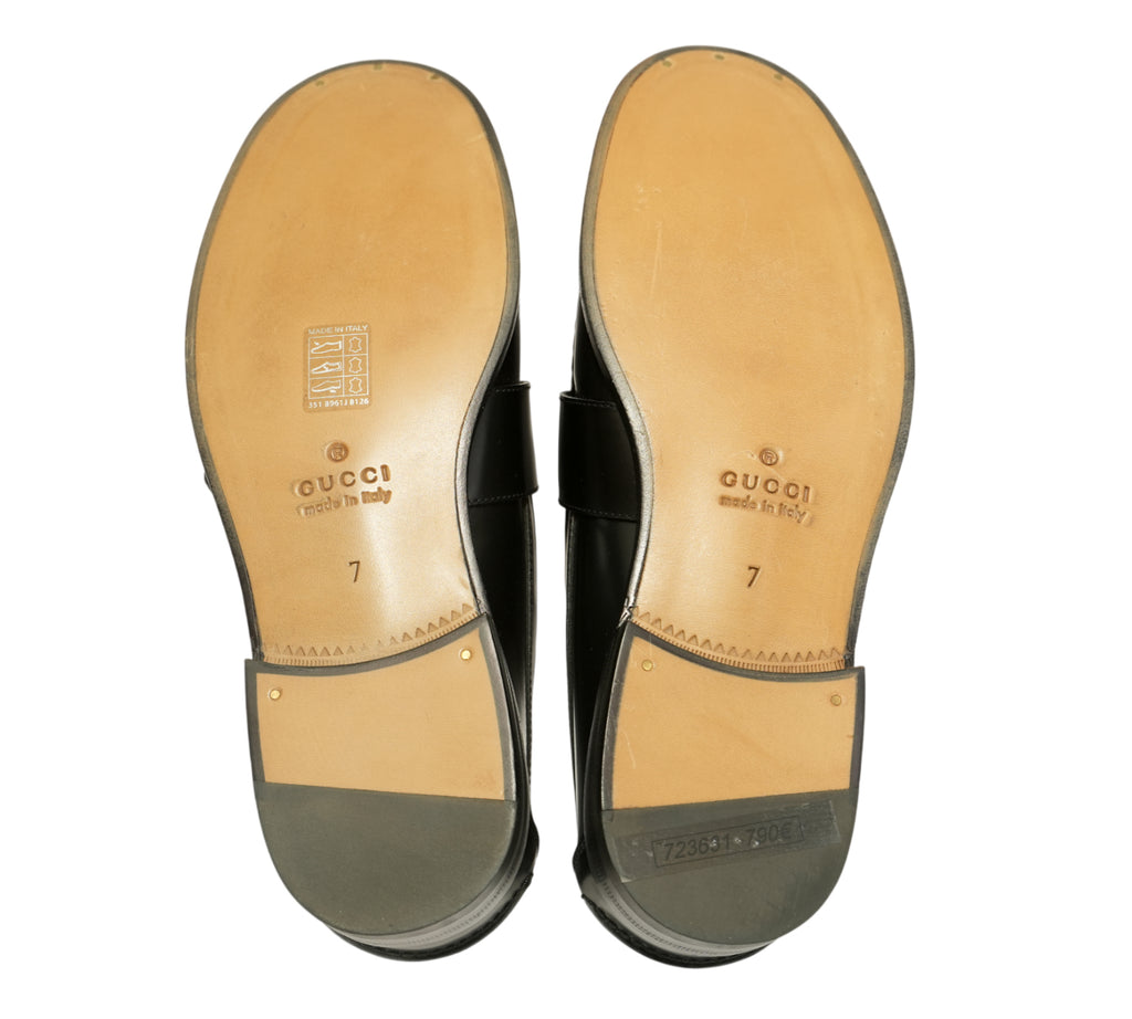 Black Interlocking G Buckle Loafers Size - 7 UK