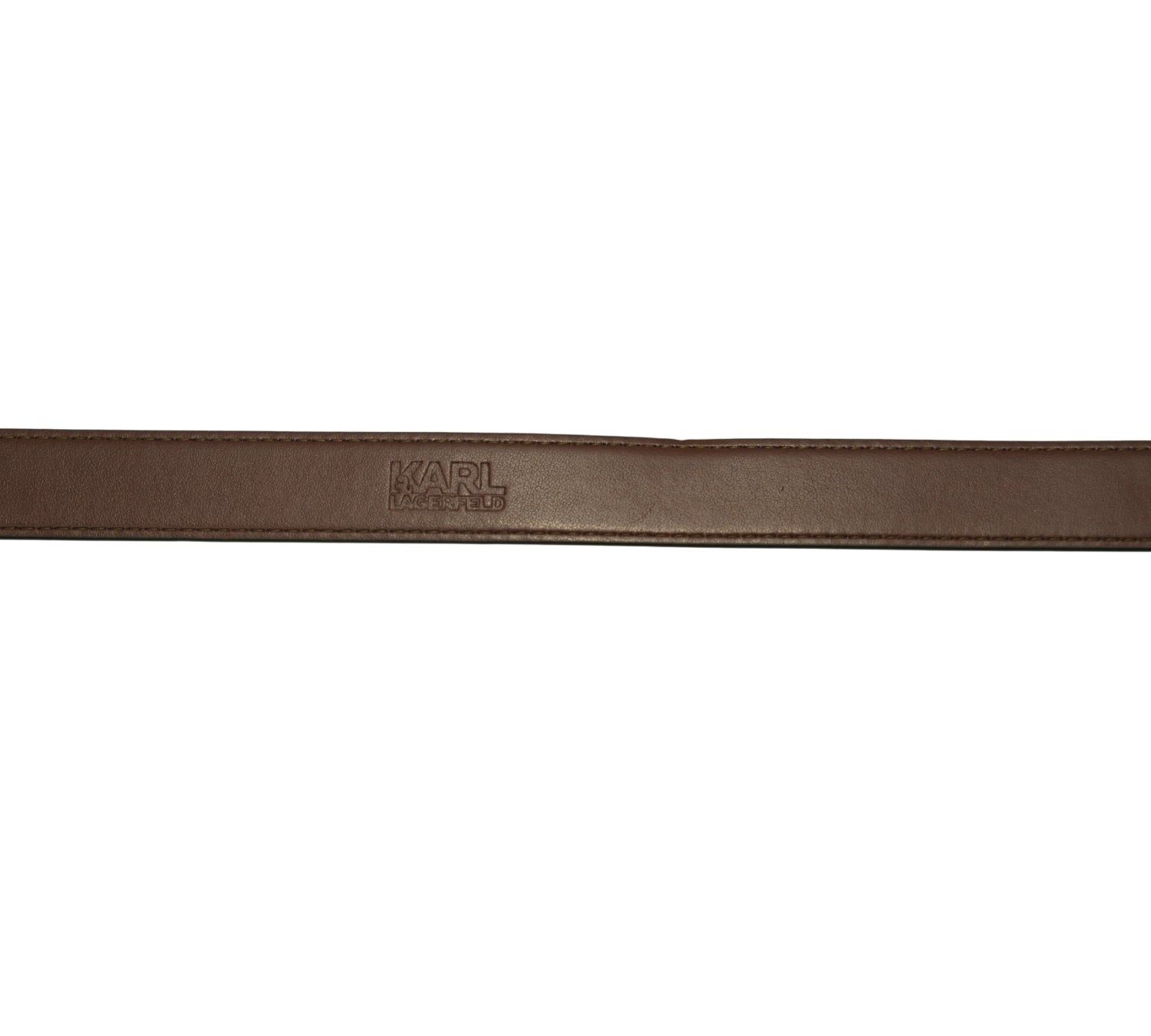 White K/Block Leather Belt Size - 85 Cm