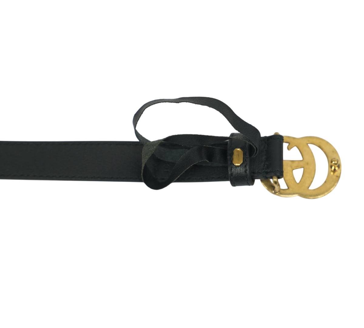 Gucci   GG Marmont Black Leather Belt Size - 80 Cm