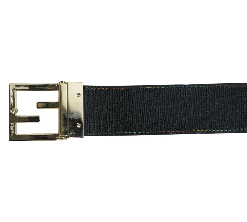 Multicolor Zucca Coated Canvas FF Logo Belt Size - 95 Cm
