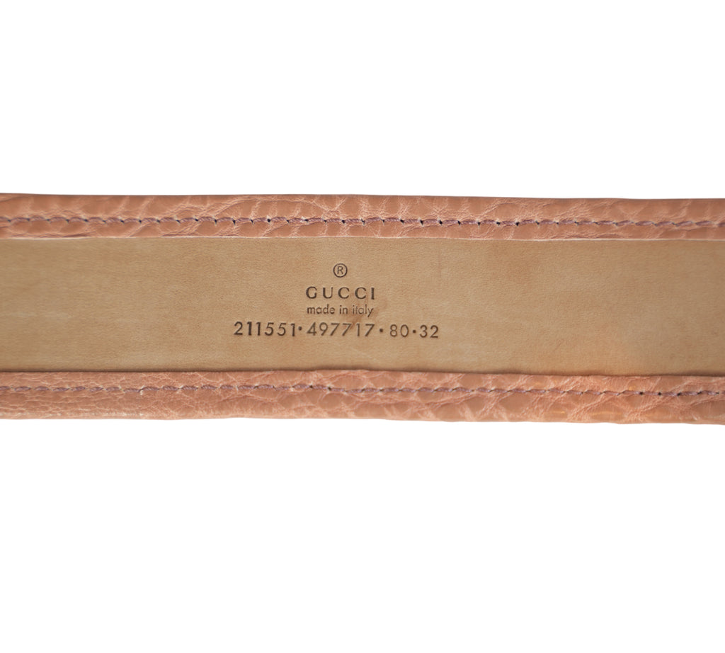 GG Canvas Lovely Heart Buckle Belt Size - 80 Cm