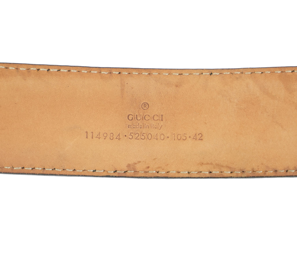 Black Guccissima Interlocking G Belt Size - 105 Cm