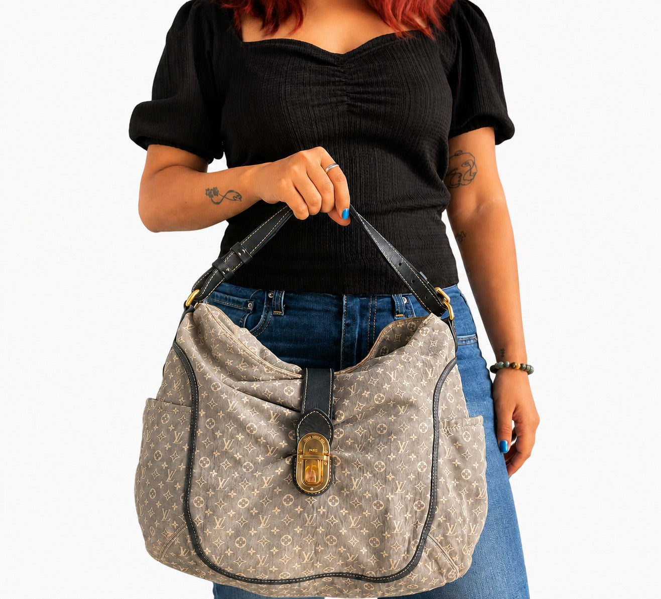 Sepia Monogram Lin Idylle Romance Shoulder Bag