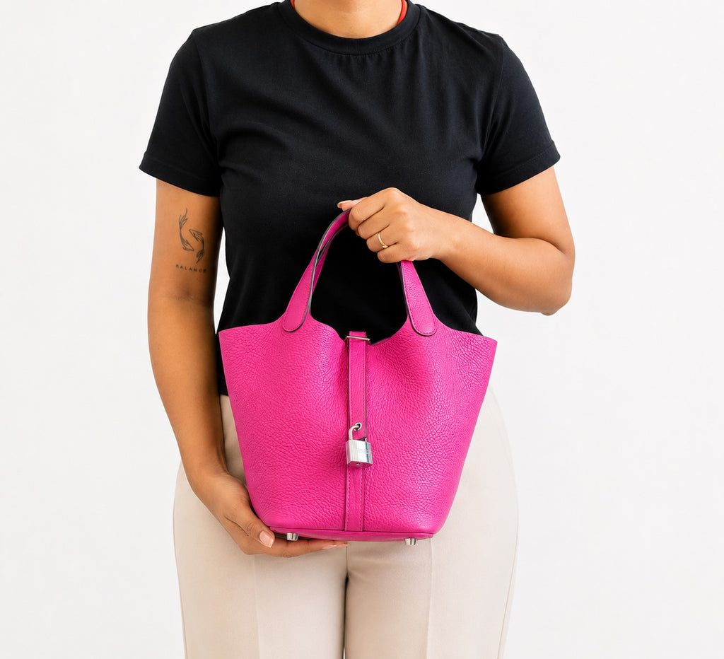 Pink Picotin Lock 18 Bag