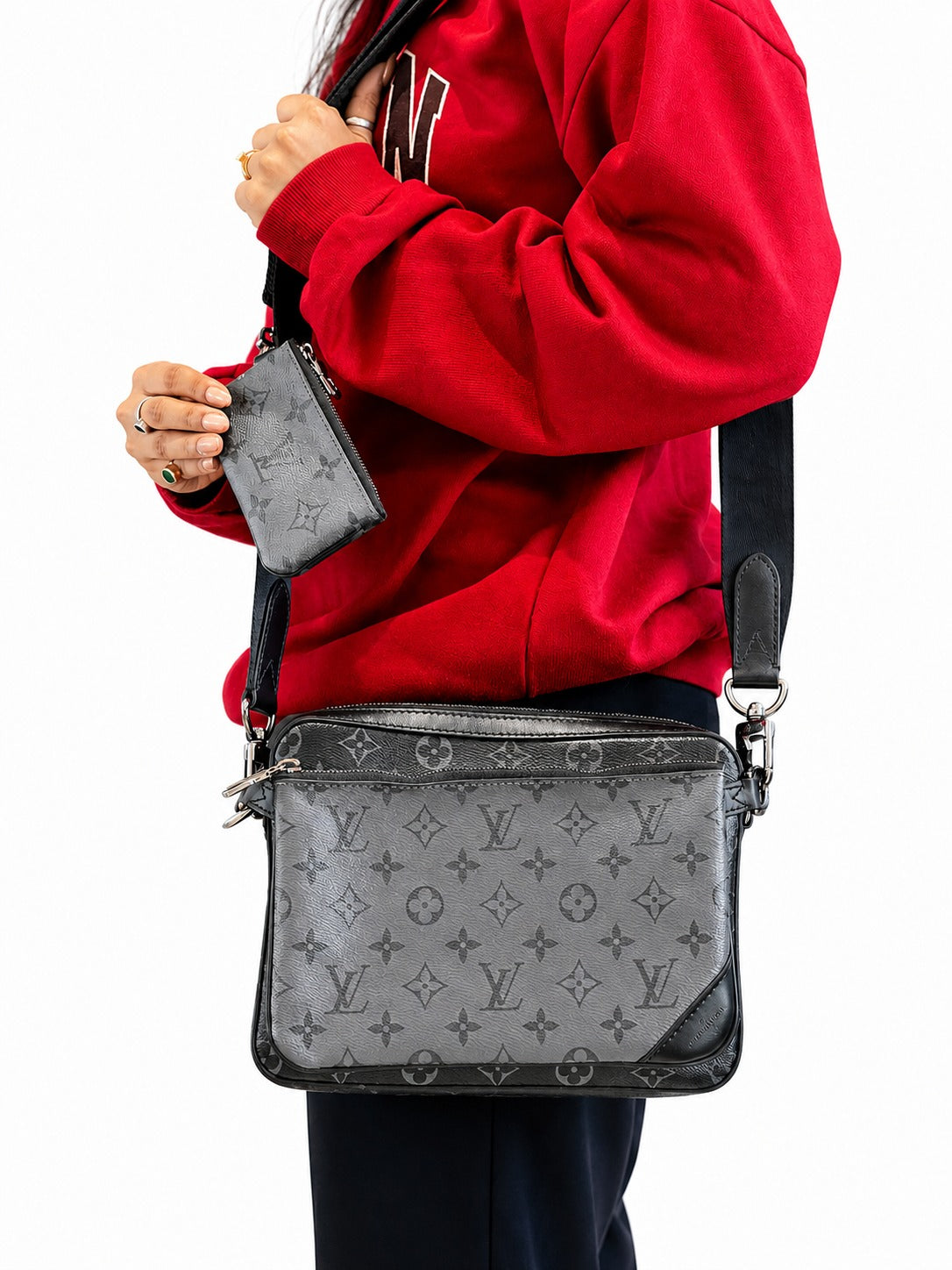  Louis Vuitton Monogram Eclipse Trio Messenger