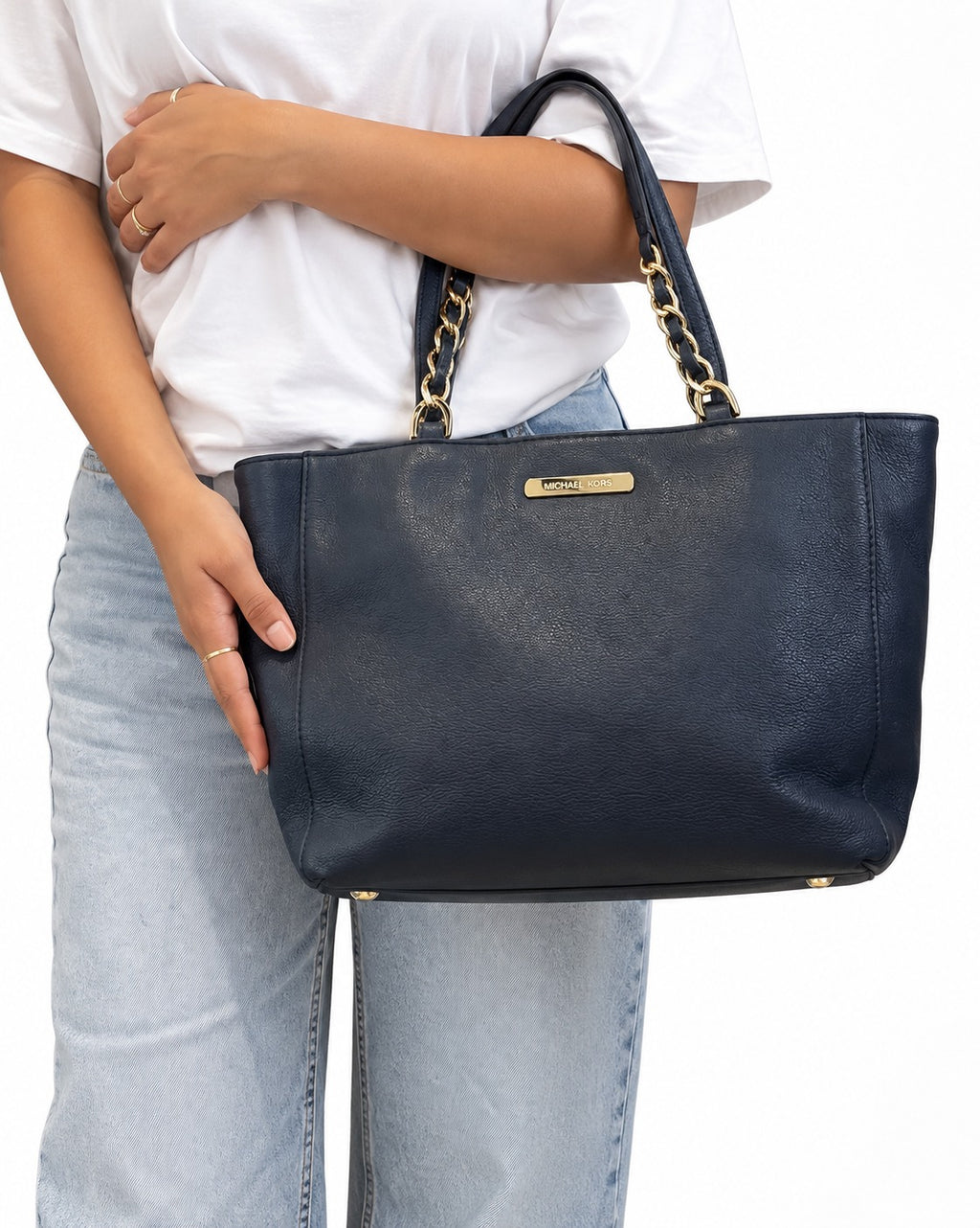 Navy Blue Harper East West Tote