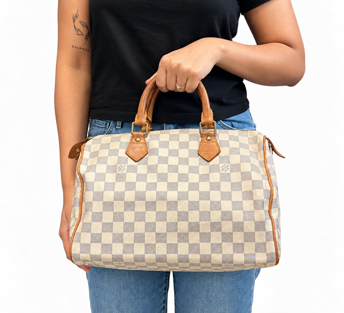  Louis Vuitton Damier Azur Speedy Bag