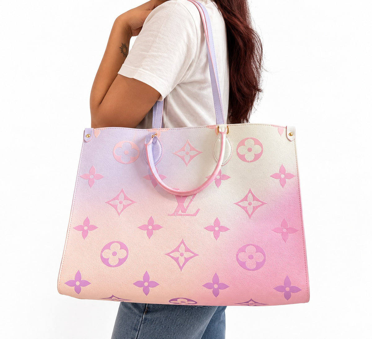  Louis Vuitton Limited Edition Sunrise Pastel Monogram Canvas Onthego GM Tote Bag