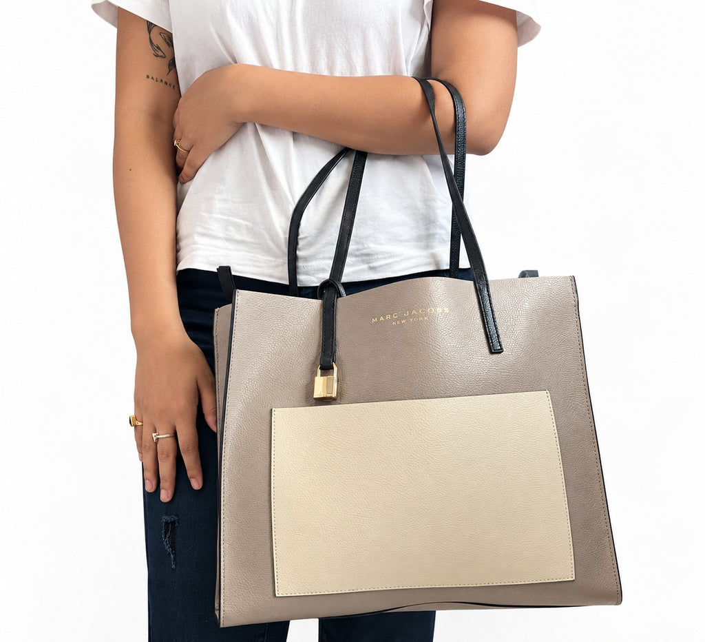 The Grind Colorblock Leather Tote Bag