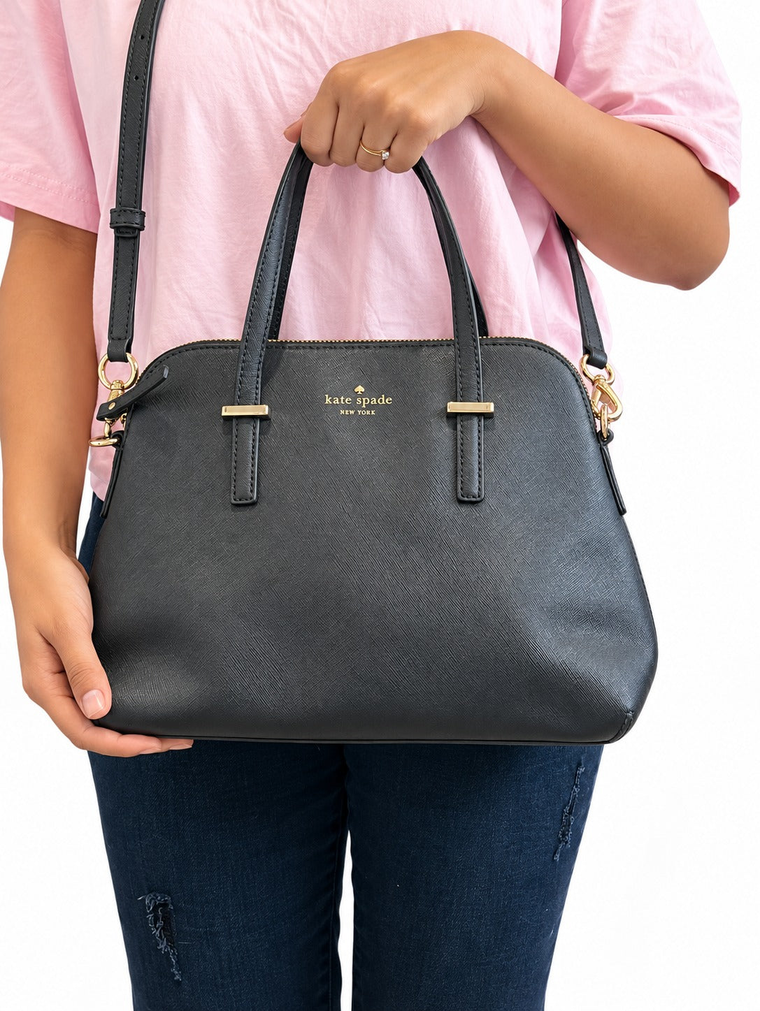 Kate Spade Black Cedar Street Maise Satchel