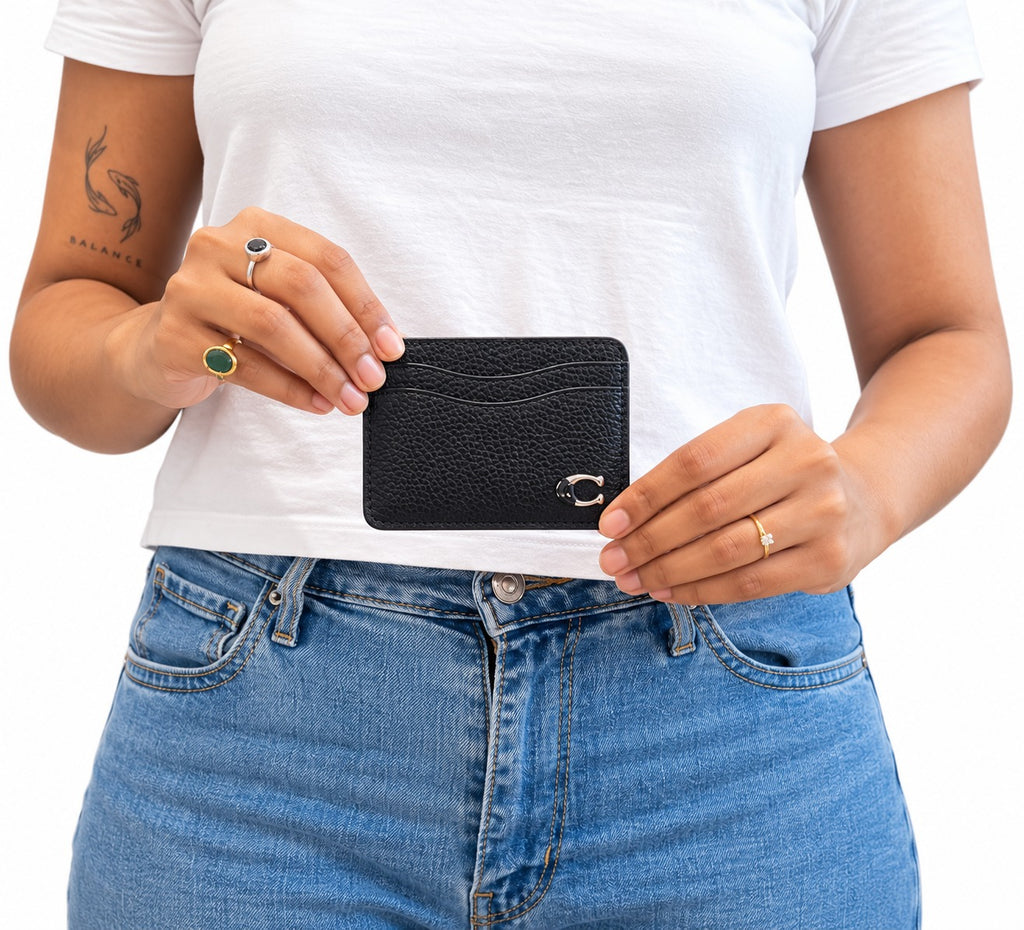 Black Coachtopia Black Wavy Card Case
