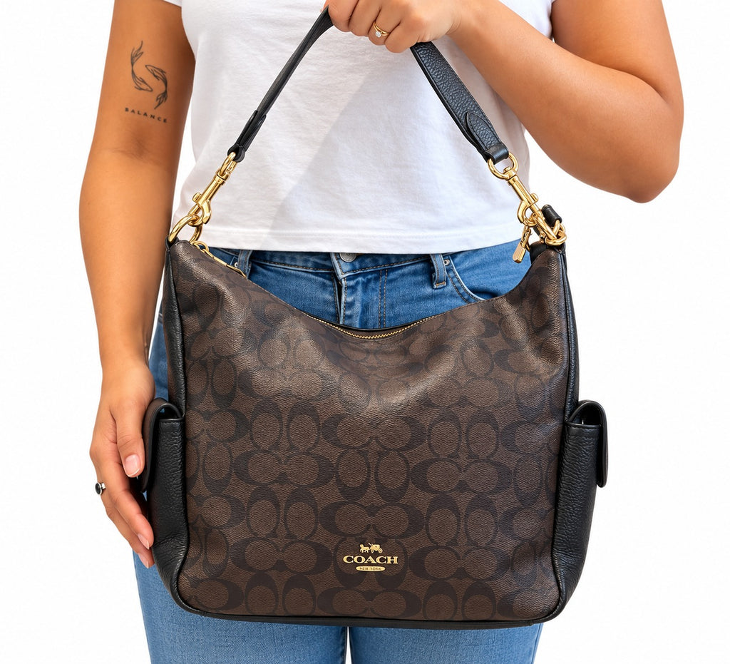 Signature Canvas Pennie Shoulder Bag