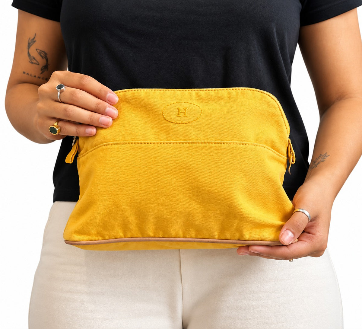 Hermes  Yellow Bolide Pouch