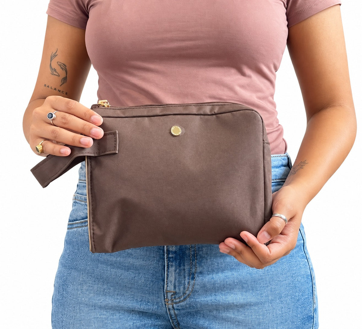 Bvlgari  Chocolate Brown Amenity Pouch