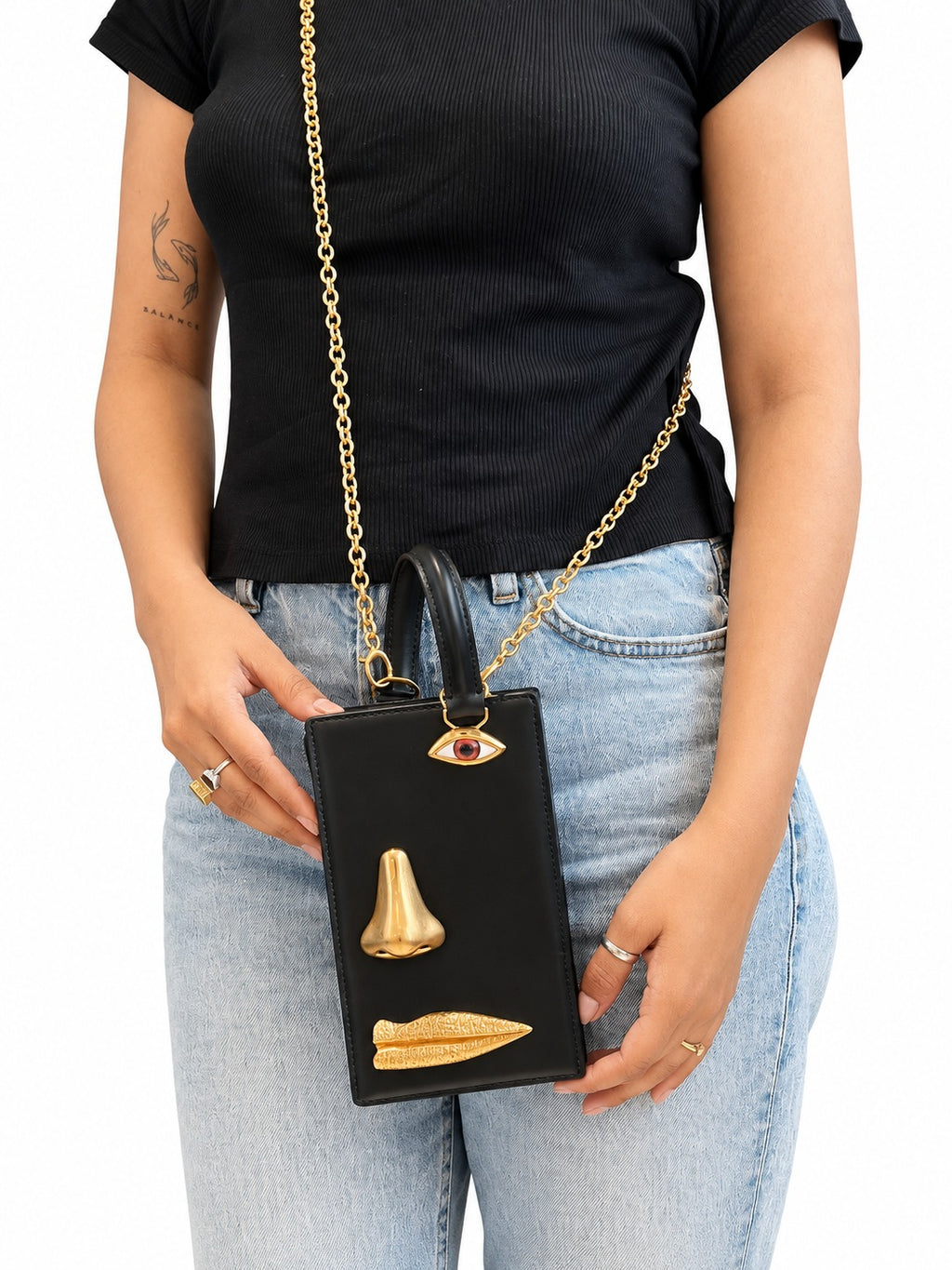 Black Anatomy Jewelry Bag