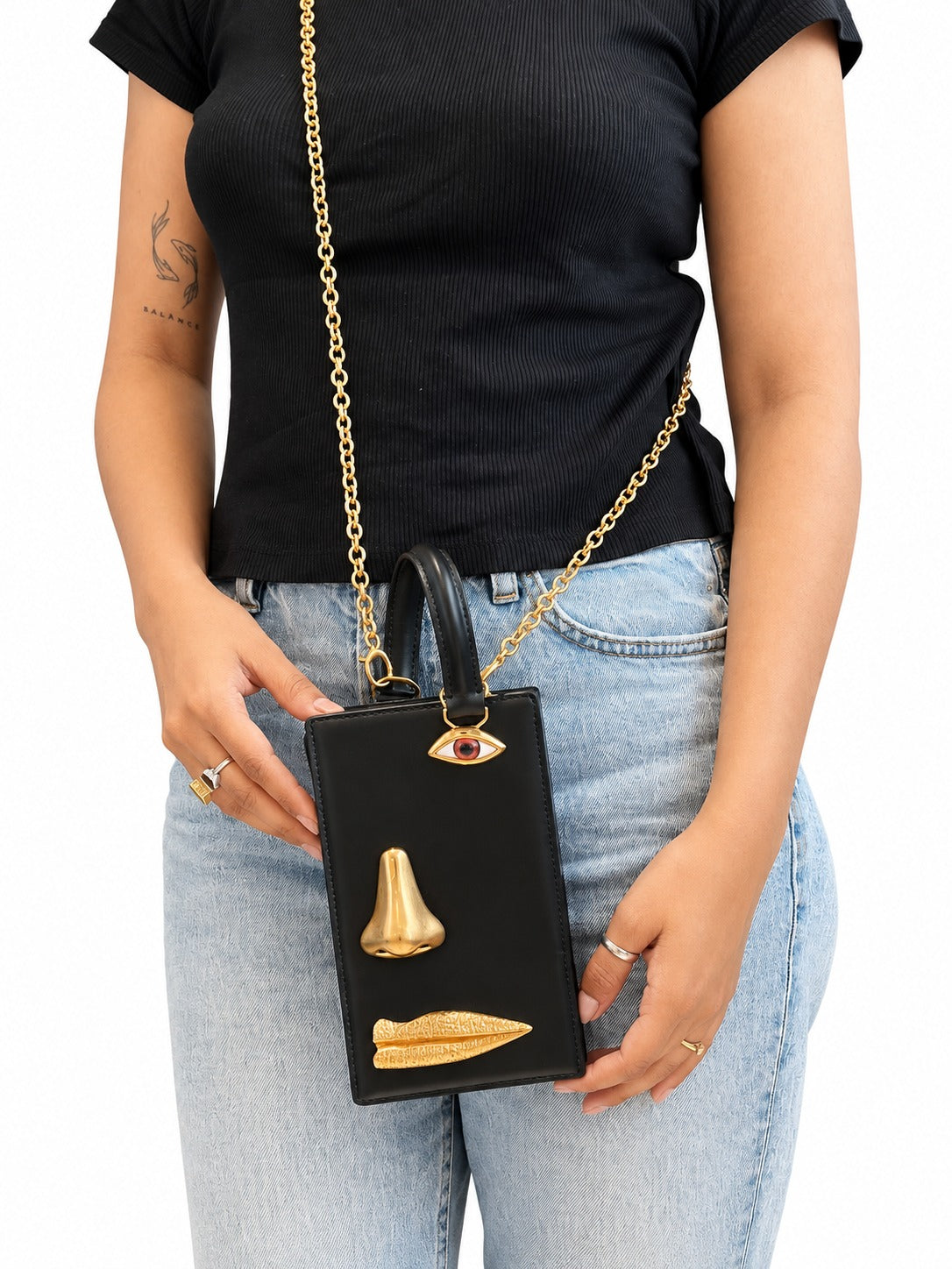 Schiaparelli Black Anatomy Jewelry Bag