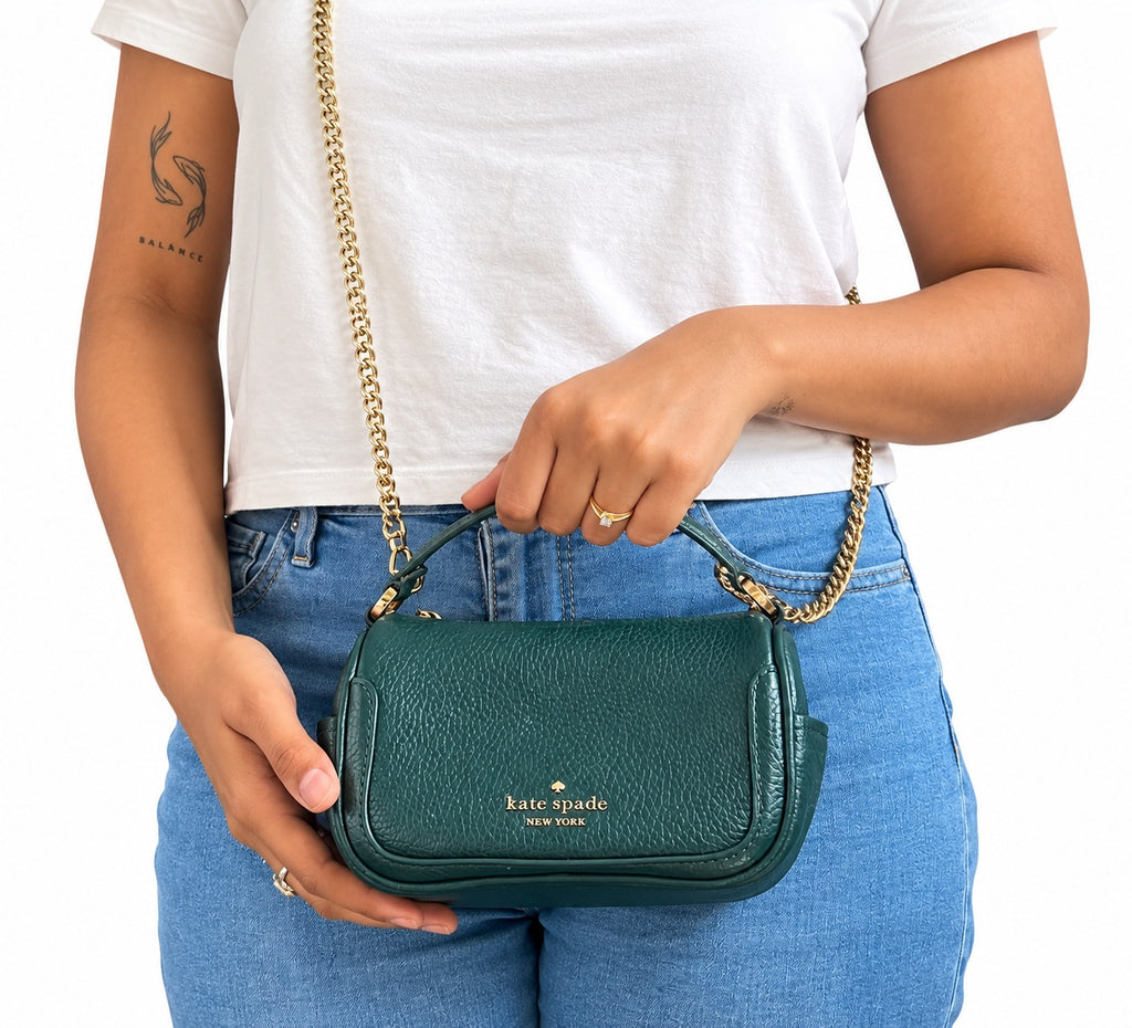 Smoosh Pebbled Leather Micro Crossbody Bag