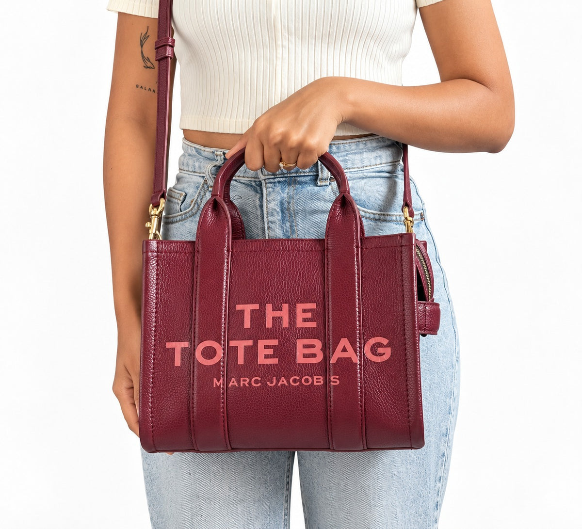 Marc Jacobs Cherry Leather Small Tote Bag